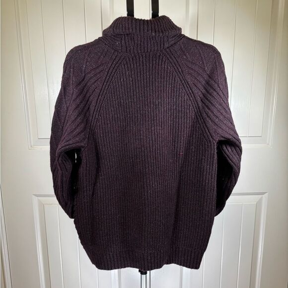 NWT Banana Republic men’s cable knit wool shawl collar cardigan sweater size L - Picture 6 of 13